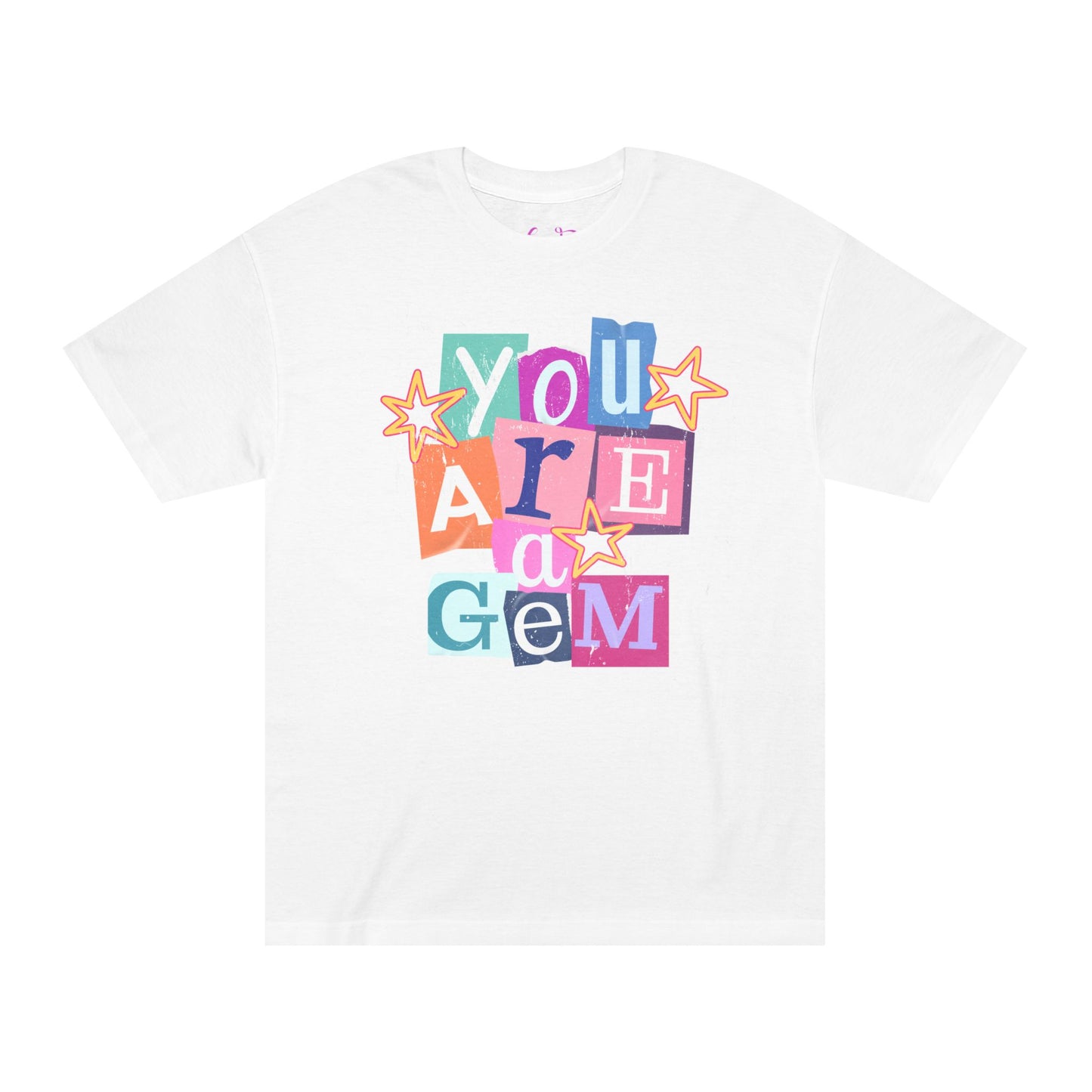 Casual boho chic t-shirt with playful typography design