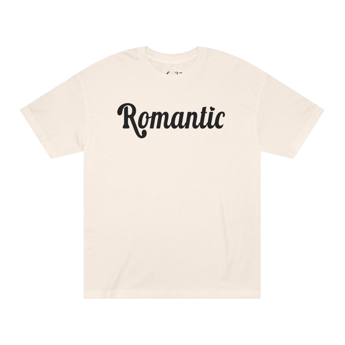 Romantic Tee – Black Script (Natural)