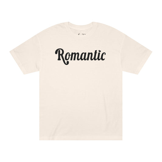 Romantic Tee – Black Script (Natural)