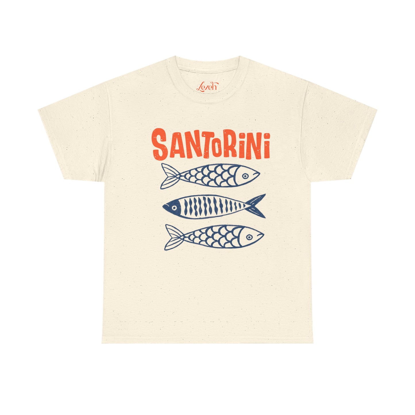 Lezeh Santorini Sardines Coastal Graphic Tee