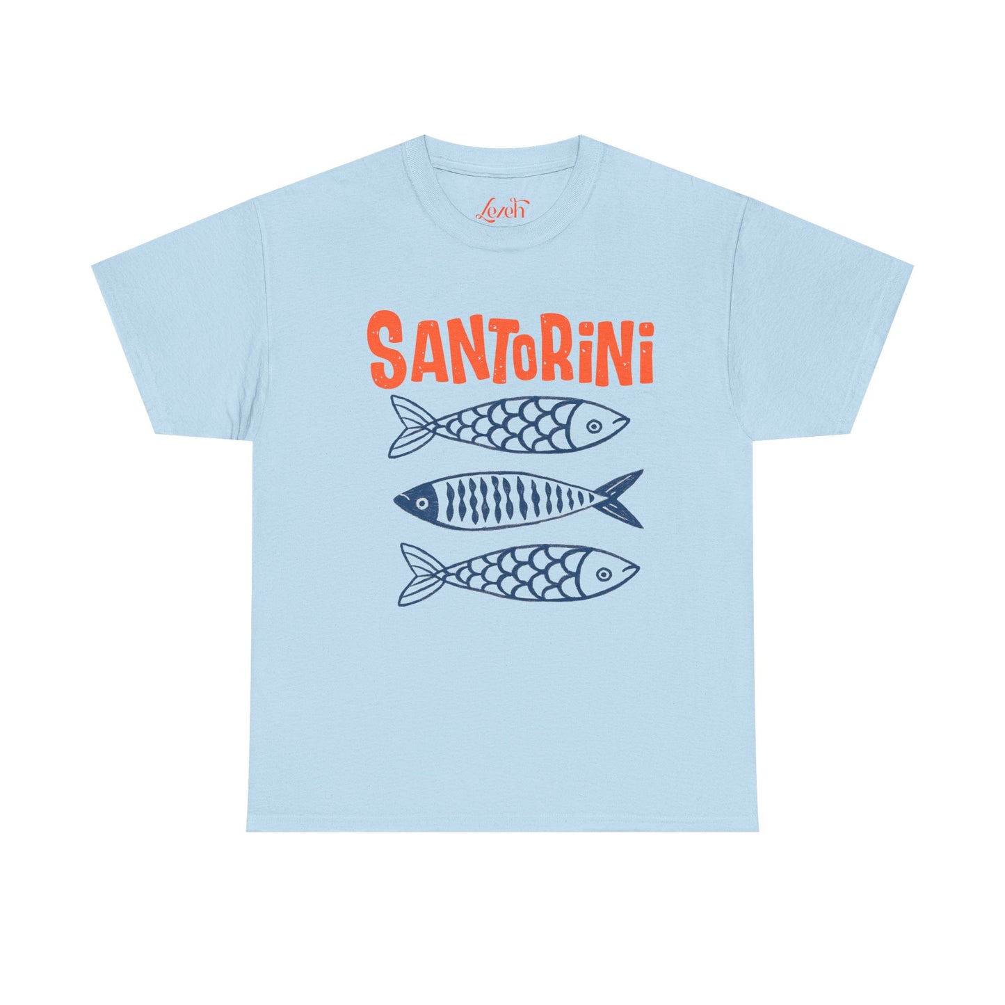 Lezeh Santorini Sardines Coastal Graphic Tee