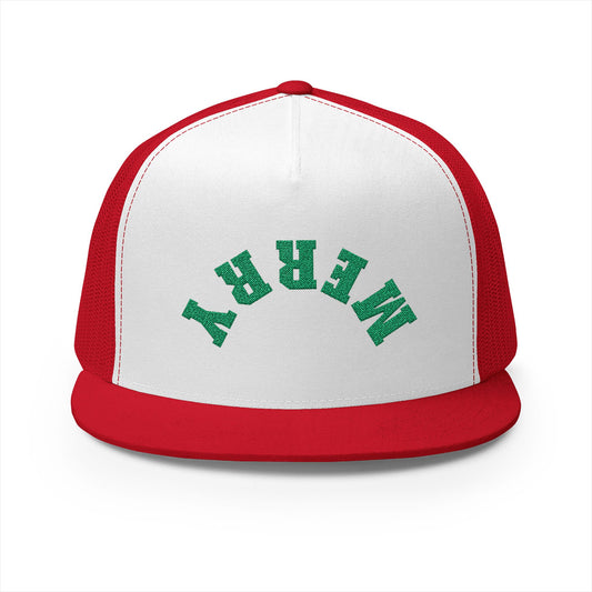 Merry Embroidered Trucker Cap